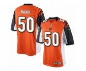 Youth Nike Cincinnati Bengals #50 A.J. Hawk Orange Alternate NFL Jersey