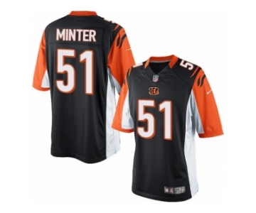 Youth Nike Cincinnati Bengals #51 Kevin Minter Limited Black Team Color NFL Jersey