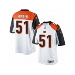 Youth Nike Cincinnati Bengals #51 Kevin Minter Limited White NFL Jersey