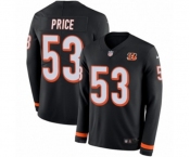 Youth Nike Cincinnati Bengals #53 Billy Price Limited Black Therma Long Sleeve NFL Jersey