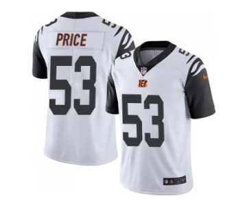 Youth Nike Cincinnati Bengals #53 Billy Price White Stitched NFL Limited Rush Jersey