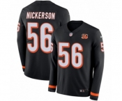 Youth Nike Cincinnati Bengals #56 Hardy Nickerson Limited Black Therma Long Sleeve NFL Jersey