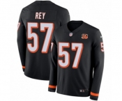 Youth Nike Cincinnati Bengals #57 Vincent Rey Limited Black Therma Long Sleeve NFL Jersey