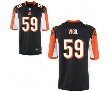 Youth Nike Cincinnati Bengals #59 Nick Vig Black Team Color NFL Jersey