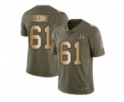 Youth Nike Cincinnati Bengals #61 Russell Bodine Limited Olive Gold 2017 Salute to Service NFL Jersey