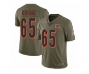 Youth Nike Cincinnati Bengals #65 Clint Boling Limited Olive 2017 Salute to Service NFL Jersey