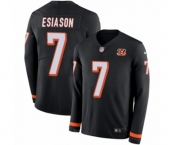 Youth Nike Cincinnati Bengals #7 Boomer Esiason Limited Black Therma Long Sleeve NFL Jersey