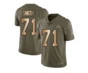 Youth Nike Cincinnati Bengals #71 Andre Smith Limited Olive Gold 2017 Salute to Service NFL Jersey