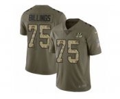 Youth Nike Cincinnati Bengals #75 Andrew Billings Limited Olive Camo 2017 Salute to Service NFL Jersey