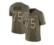 Youth Nike Cincinnati Bengals #75 Jordan Willis Limited Olive Camo 2017 Salute to Service NFL Jersey