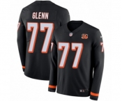 Youth Nike Cincinnati Bengals #77 Cordy Glenn Limited Black Therma Long Sleeve NFL Jersey