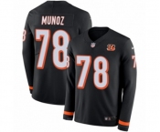 Youth Nike Cincinnati Bengals #78 Anthony Munoz Limited Black Therma Long Sleeve NFL Jersey