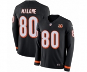 Youth Nike Cincinnati Bengals #80 Josh Malone Limited Black Therma Long Sleeve NFL Jersey