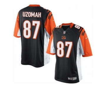 Youth Nike Cincinnati Bengals #87 C.J. Uzomah Limited Black Team Color NFL Jersey