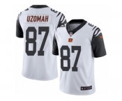 Youth Nike Cincinnati Bengals #87 C.J. Uzomah Limited White Rush NFL Jersey