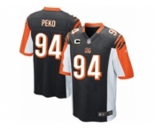 Youth Nike Cincinnati Bengals #94 Domata Peko Black Team Color C Patch NFL Jersey