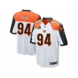 Youth Nike Cincinnati Bengals #94 Domata Peko White C Patch NFL Jersey