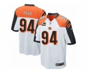 Youth Nike Cincinnati Bengals #94 Domata Peko White C Patch NFL Jersey