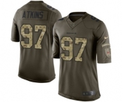 Youth Nike Cincinnati Bengals #97 Geno Atkins Elite Green Salute to Service NFL Jersey