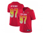 Youth Nike Cincinnati Bengals #97 Geno Atkins Red Stitched NFL Limited AFC 2018 Pro Bowl Jerse