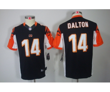 nike youth nfl jerseys cincinnati bengals #14 dalton black[nike limited]