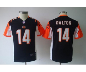 nike youth nfl jerseys cincinnati bengals #14 dalton black[nike]