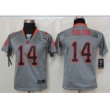 nike youth nfl jerseys cincinnati bengals #14 dalton grey[nike lights out]