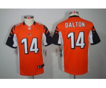 nike youth nfl jerseys cincinnati bengals #14 dalton orange[nike limited]