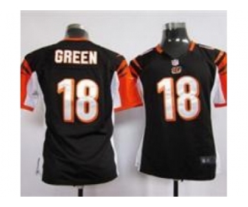 nike youth nfl jerseys cincinnati bengals #18 green black[nike]