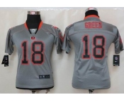 nike youth nfl jerseys cincinnati bengals #18 green grey[nike lights out]