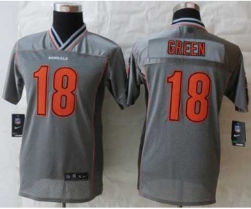 nike youth nfl jerseys cincinnati bengals #18 green grey[nike vapor]