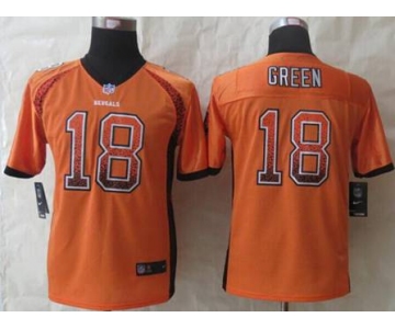 nike youth nfl jerseys cincinnati bengals #18 green orange[Elite drift fashion]