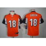 nike youth nfl jerseys cincinnati bengals #18 green orange[nike limited]