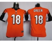 nike youth nfl jerseys cincinnati bengals #18 green orange[nike]