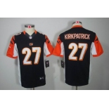 nike youth nfl jerseys cincinnati bengals #27 kirkpatrick black[nike limited]