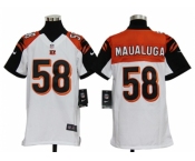 nike youth nfl jerseys cincinnati bengals #58 rey maualuga white[nike]