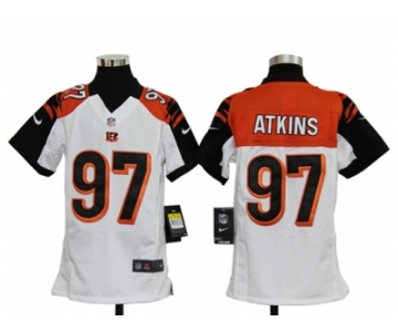 nike youth nfl jerseys cincinnati bengals #97 atkins white[nike]