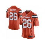 Men Nike Cleveland Browns #26 Derrick Kindred Game Orange Alternate NFL Jersey