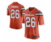 Men Nike Cleveland Browns #26 Derrick Kindred Game Orange Alternate NFL Jersey