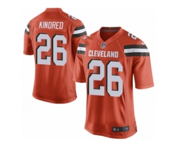 Men Nike Cleveland Browns #26 Derrick Kindred Game Orange Alternate NFL Jersey