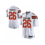 Men Nike Cleveland Browns #26 Derrick Kindred Game White NFL Jersey