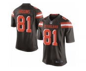 Men Nike Cleveland Browns #81 Rashard Higgins Game Brown Team Color NFL Jersey