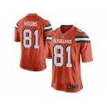 Men Nike Cleveland Browns #81 Rashard Higgins Game Orange Alternate NFL Jersey