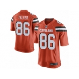 Men Nike Cleveland Browns #86 Randall Telfer Game Orange Alternate NFL Jersey