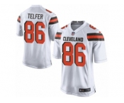 Men Nike Cleveland Browns #86 Randall Telfer Game White NFL Jersey