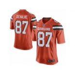 Men Nike Cleveland Browns #87 Seth DeValve Game Orange Alternate NFL Jersey