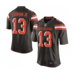 Men's Cleveland Browns #13 Odell Beckham Jr. Game Brown Team Color Football Jersey