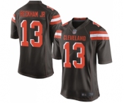 Men's Cleveland Browns #13 Odell Beckham Jr. Game Brown Team Color Football Jersey