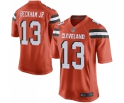 Men's Cleveland Browns #13 Odell Beckham Jr. Game Orange Alternate Football Jersey