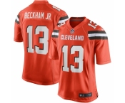 Men's Cleveland Browns #13 Odell Beckham Jr Nike Orange Game Jersey